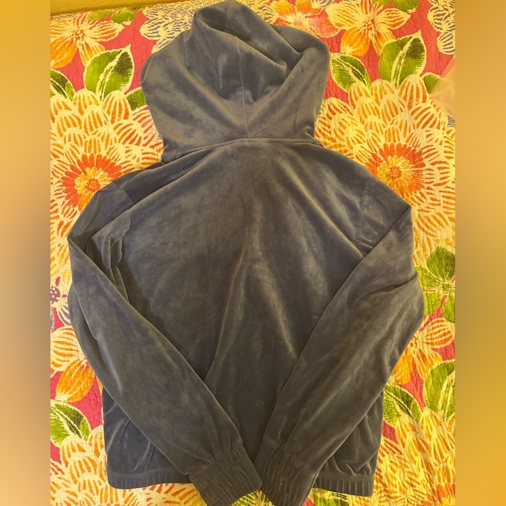 Fila Women's Blue Zip-Up Hoodie with Black Logo - Picture 3 of 3
